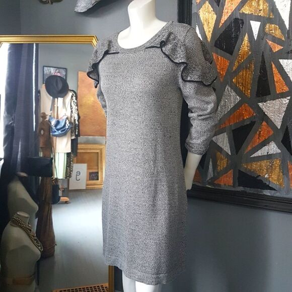 Dalia Ruffled Sweater Dress  - Picture 1 of 9